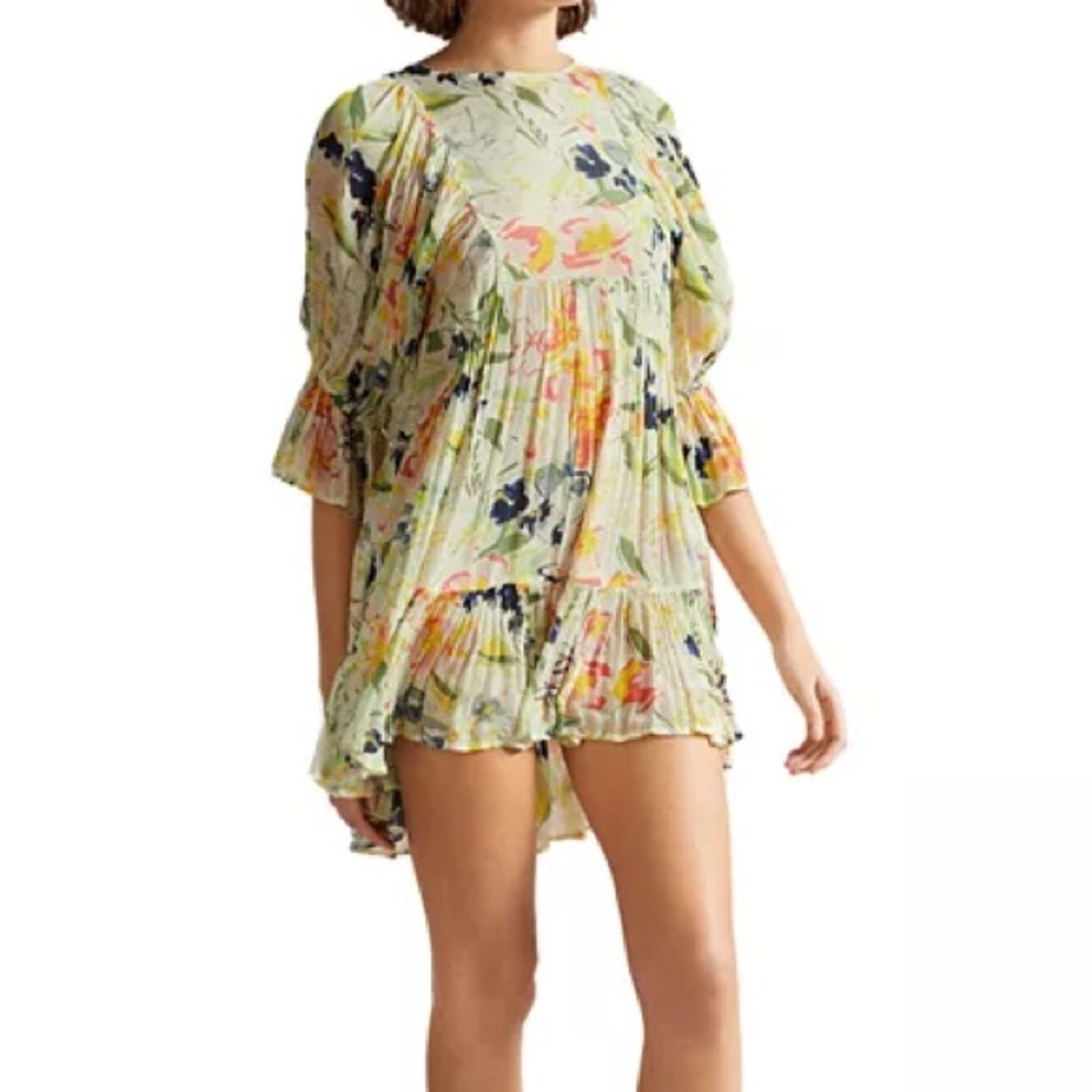 Ted Baker Leyone Printed Mini Cover Up Dress